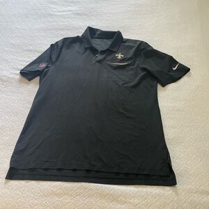 NFL Black Polo Shirt with‎ Gold Logo Saints Logo Size Medium Game Day